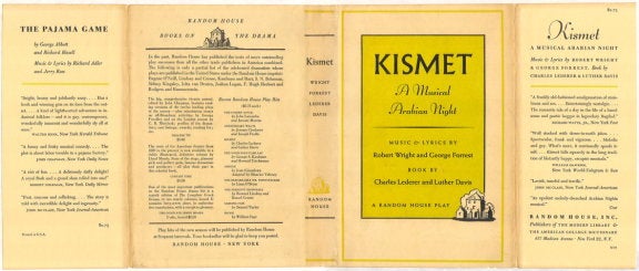 Item #14212 KISMET: A Musical Arabian Night. Charles Lederer, Luther Davis.