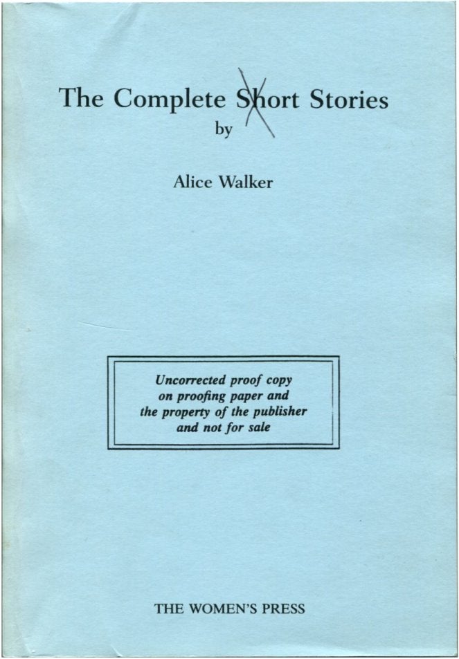 Item #25104 THE COMPLETE SHORT STORIES. Alice Walker.
