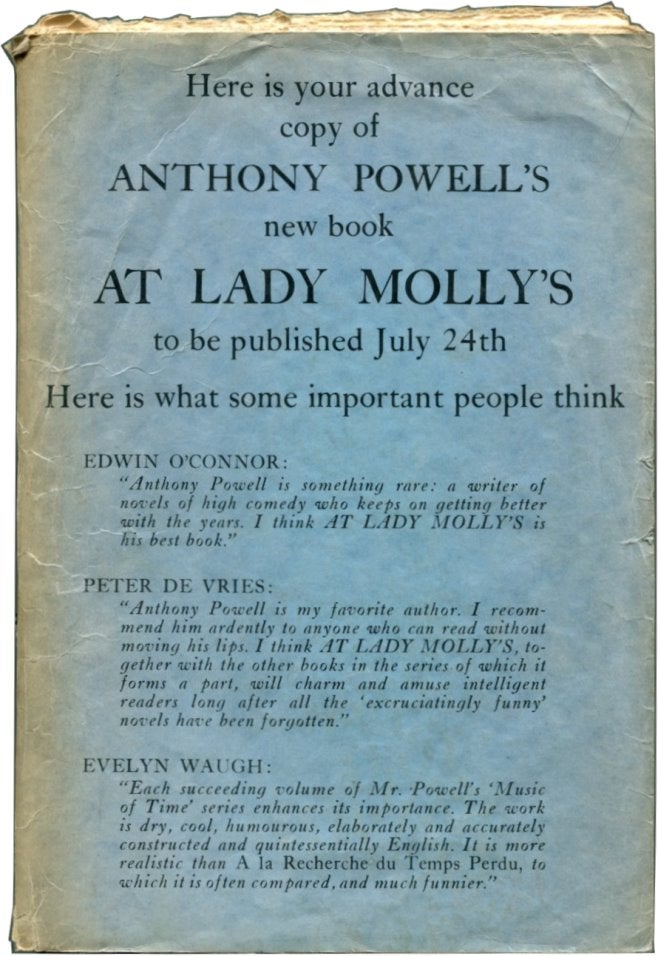 Item #25653 AT LADY MOLLY'S. Anthony Powell.