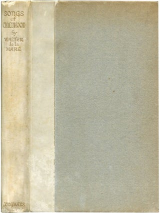 Item #26112 SONGS OF CHILDHOOD. Walter de la Mare