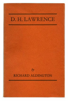 Item #27804 D. H. LAWRENCE. Richard Aldington