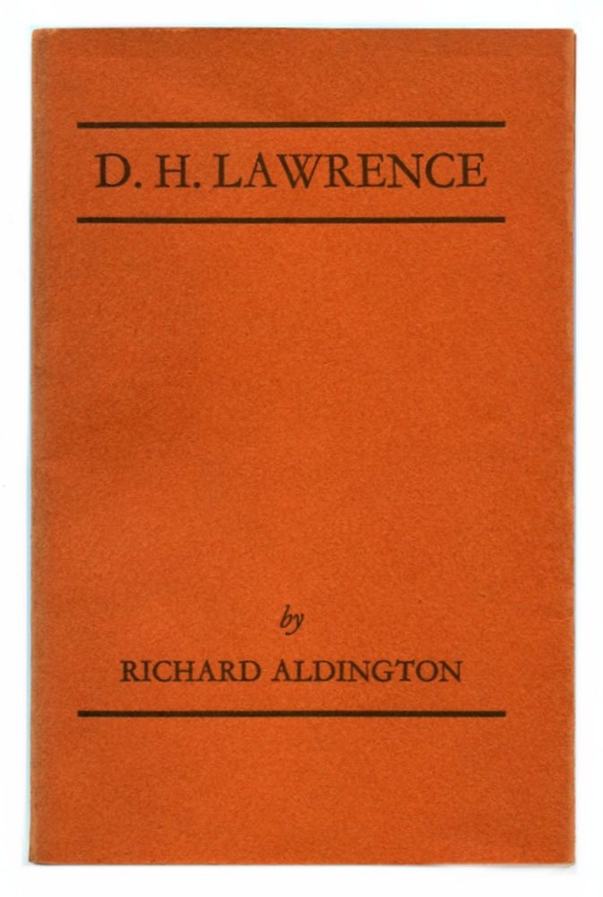 Item #27804 D. H. LAWRENCE. Richard Aldington.
