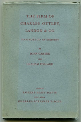 AN ENQUIRY INTO THE NATURE OF CERTAIN NINETEENTH CENTURY PAMPHLETS: With the FOOTNOTE TO AN ENQUIRY.