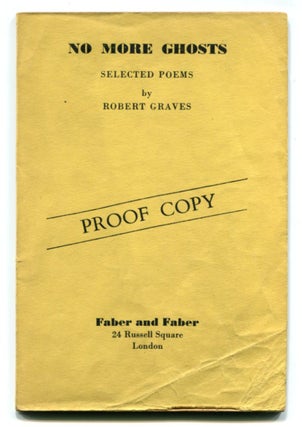 Item #35370 NO MORE GHOSTS: Selected Poems. Robert Graves