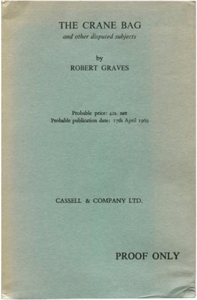 Item #35373 THE CRANE BAG: And Other Disputed Subjects. Robert Graves