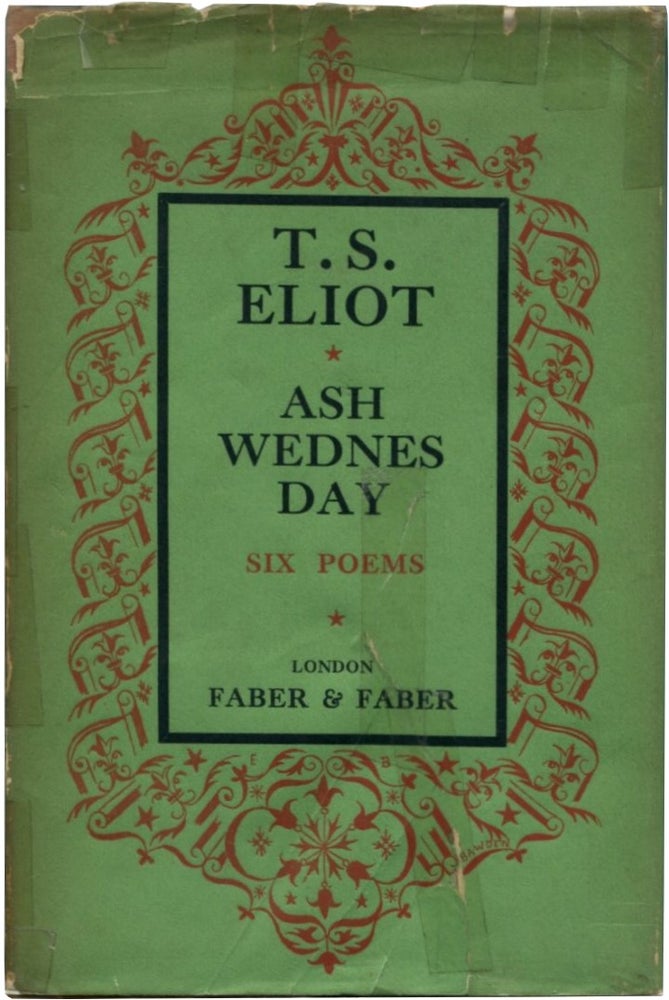 Item #45729 ASH-WEDNESDAY. T. S. Eliot.