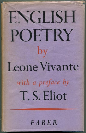 Item #45769 ENGLISH POETRY: And Its Contribution to the Knowledge of a Creative Principle. T. S....