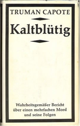 Item #48850 KALTBLUTIG (IN COLD BLOOD). Truman Capote