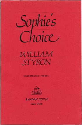 Item #49037 SOPHIE'S CHOICE. William Styron