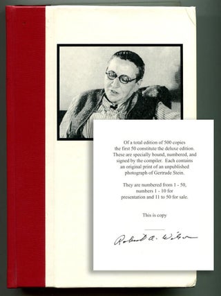 Item #49502 GERTRUDE STEIN: A Bibliography. Gertrude Stein, bibliographer Robert A. Wilson