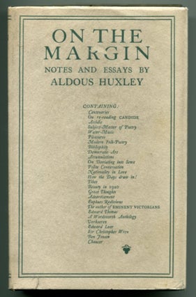 Item #49558 ON THE MARGIN. Aldous Huxley