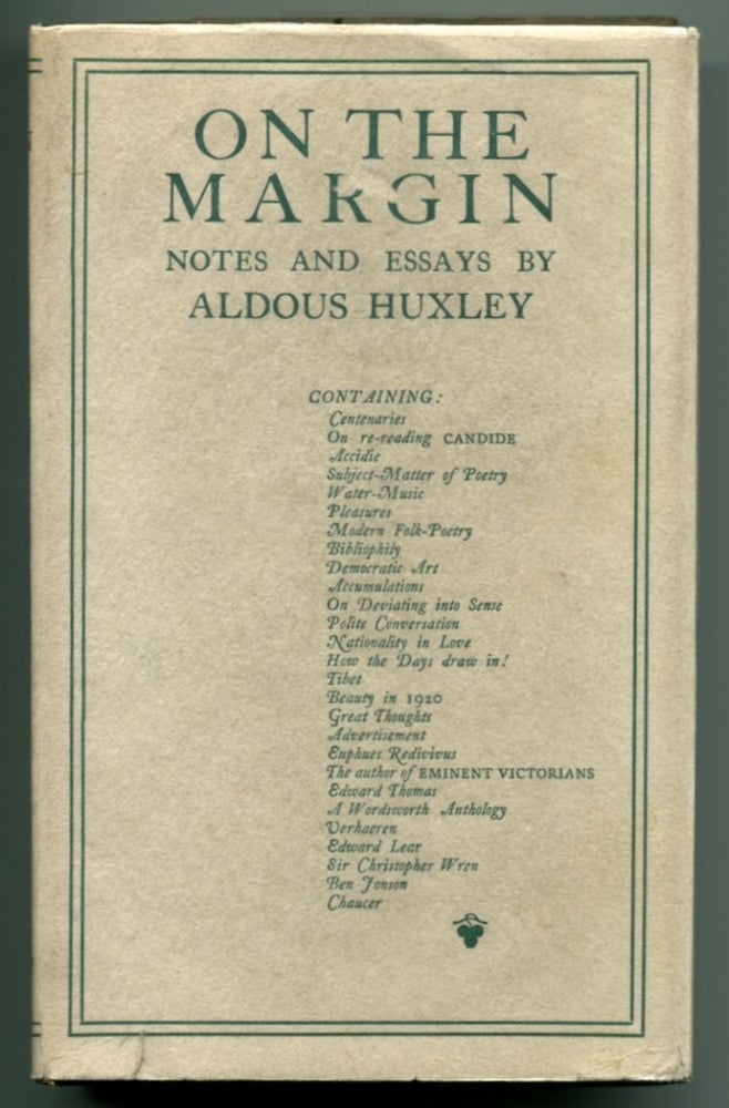 Item #49558 ON THE MARGIN. Aldous Huxley.