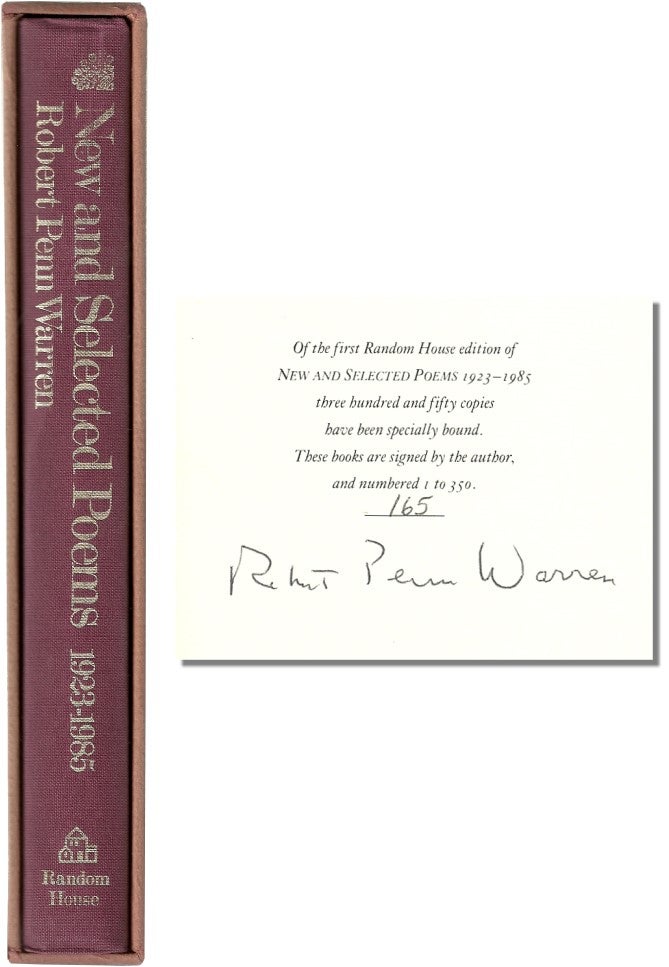 Item #49619 NEW AND SELECTED POEMS 1923-1985. Robert Penn Warren.