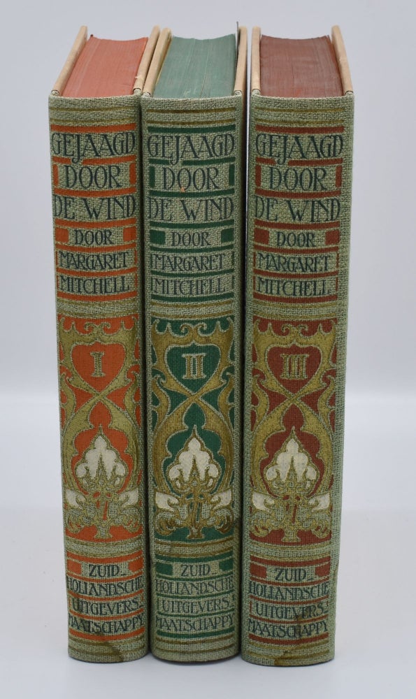 Item #49736 GEJAAGD DOOR DE WIND; [GONE WITH THE WIND; Complete in Three Volumes]. Margaret Mitchell, illustrated by Anton Pieck.