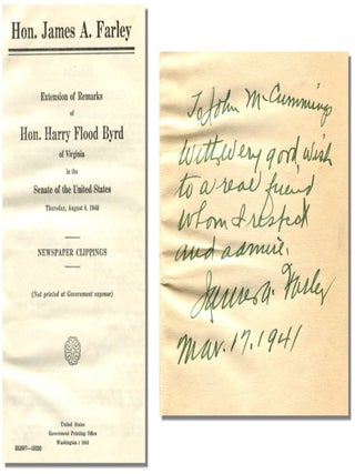 Item #49763 EXTENSION OF REMARKS OF HON. HARRY FLOOD BYRD OF VIRGINIA IN THE SENATE OF THE UNITED...
