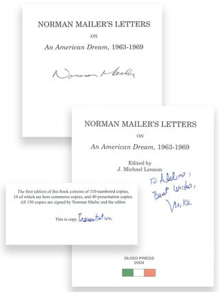Item #50630 NORMAN MAILER'S LETTERS ON AN AMERICAN DREAM, 1963-1969. Norman Mailer, Michael Lennon