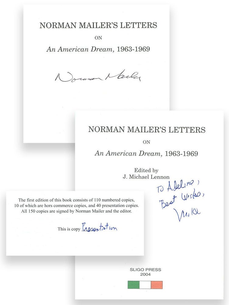 Item #50630 NORMAN MAILER'S LETTERS ON AN AMERICAN DREAM, 1963-1969. Norman Mailer, Michael Lennon.