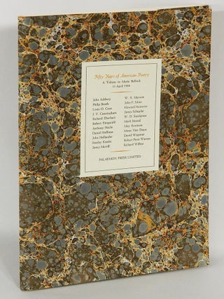 Item #53650 FIFTY YEARS OF AMERICAN POETRY: A Tribute to Marie Bullock. John Ashbery