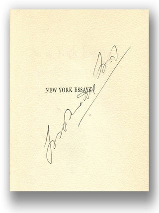 Item #53796 NEW YORK ESSAYS. Ford Madox Ford