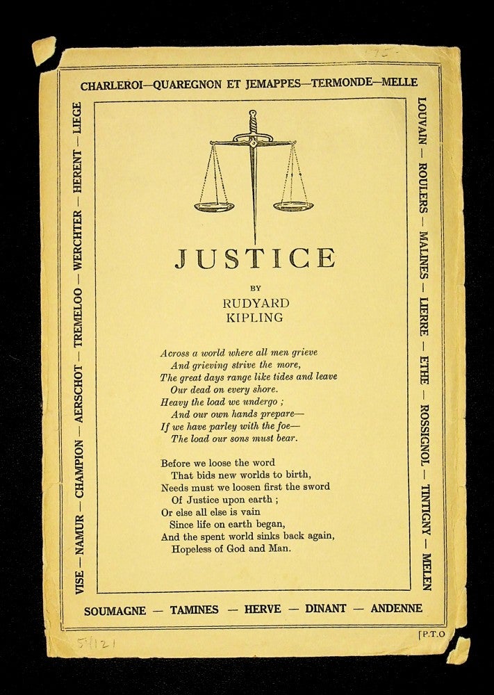Item #54121 JUSTICE. Rudyard Kipling.