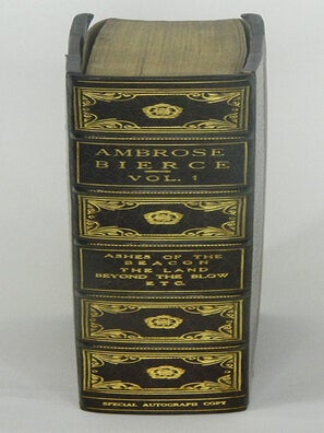 DELUXE EDITION OF THE COLLECTED WORKS OF AMBROSE BIERCE: Volumes I - XII; Though not called for, EACH OF THE TWELVE VOLUMES IS SIGNED BY BIERCE.