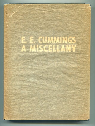 Item #54659 A MISCELLANY. E. E. Cummings, George J. Firmage