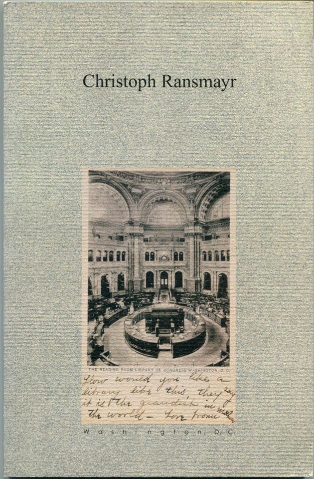 Item #54813 CHRISTOPH RANSMAYR: Presentation at the Library of Congress, Washington, D.C., on April 6, 1998. Christoph Ransmayr.