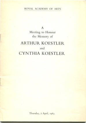 KOESTLER: A Biography.