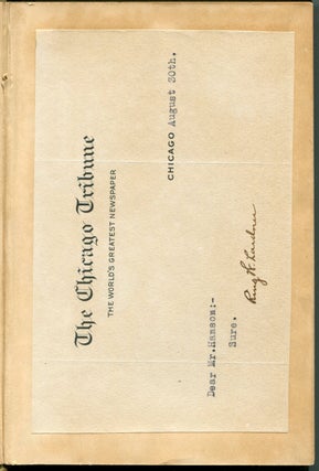 Item #55208 TREAT 'EM ROUGH: Letters from Jack the Kaiser Killer. Ring Lardner, Frank Crerie