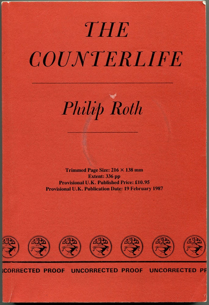 Item #55406 THE COUNTERLIFE. Philip Roth.