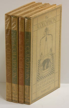 Item #55464 THE COLOPHON NEW SERIES [4 volumes]: A Quarterly for Bookmen, Volume III, Numbers 1 -...