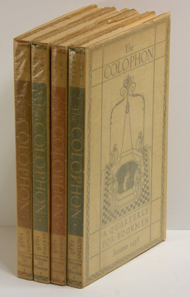 Item #55464 THE COLOPHON NEW SERIES [4 volumes]: A Quarterly for Bookmen, Volume III, Numbers 1 - 4. Books on Books.