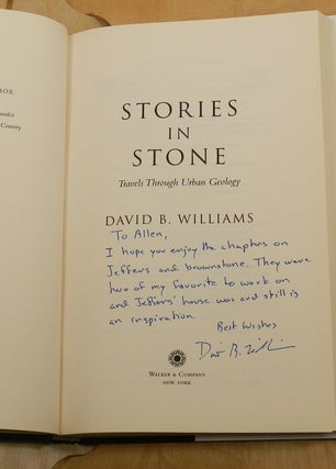 STORIES IN STONE: TRAVELS THROUGH URBAN GEOLOGY.