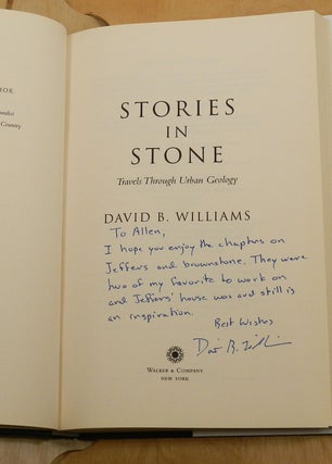 STORIES IN STONE: TRAVELS THROUGH URBAN GEOLOGY.