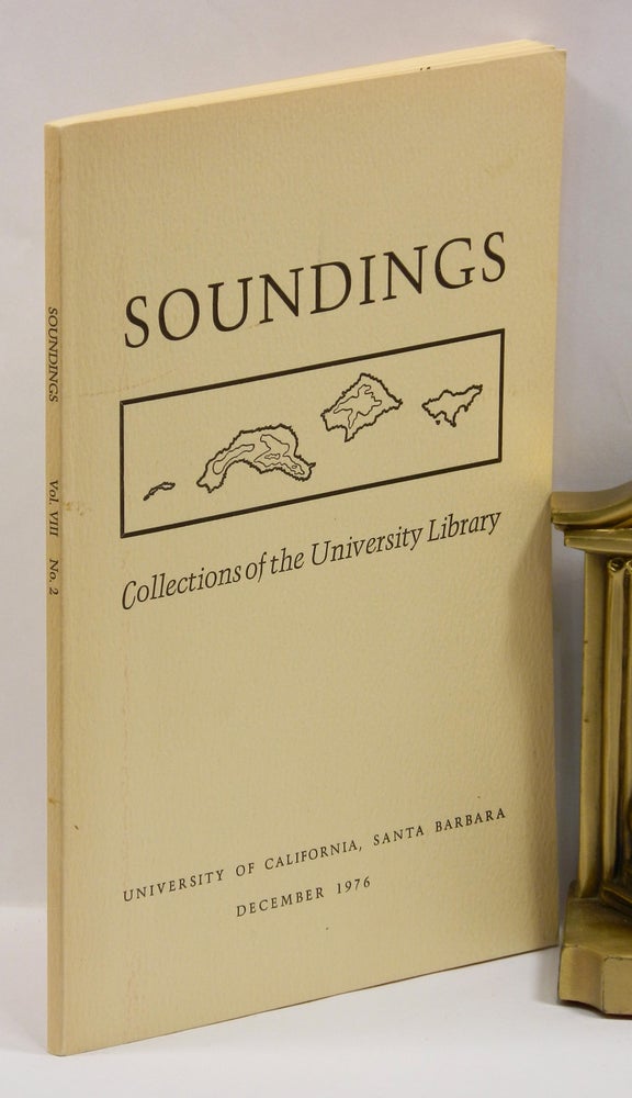 Item #55592 SOUNDINGS: Collections of the University Library. William Everson.