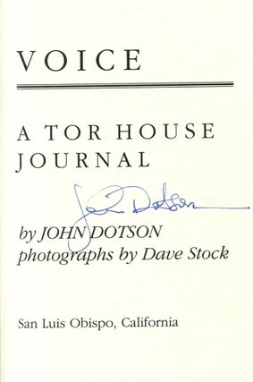 THE ENDURING VOICE: A Tor House Journal.
