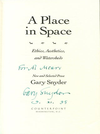A PLACE IN SPACE: Ethics, Aesthetics and Watersheds.