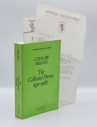 Item #55643 THE COLLECTED POEMS: 1931-1987. Czeslaw Milosz, Robinson Jeffers