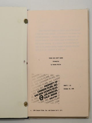 TOUGH GUYS DON'T DANCE: Screenplay.