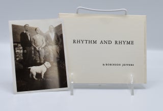 Item #55793 RHYTHM AND RHYME; [with original photograph of Jeffers, sons and dog laid in]....