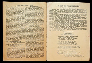 GOLD AND BLUE STARS: Vol. 2, Oct. 1919; "Give Soldiers Square Deal and Six Months' Pay; Erect memorials for the Fallen! Keep the League of Nations Out of Politics"