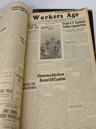 WORKERS AGE; [Bound collection of over 200 original issues of the radical U.S. newspaper including 11 under its original name, REVOLUTIONARY AGE].