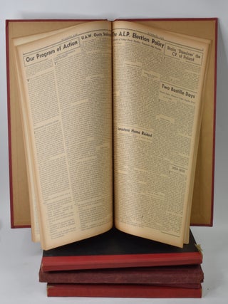 WORKERS AGE; [Bound collection of over 200 original issues of the radical U.S. newspaper including 11 under its original name, REVOLUTIONARY AGE].