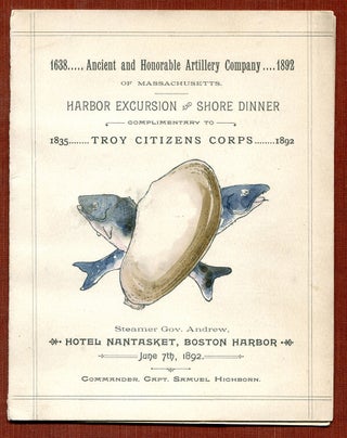 Item #71596 HOTEL NANTASKET BOSTON HARBOR MENU; for the "Ancient and Honorable Artillery Company...