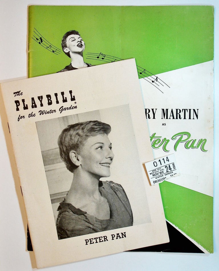 Item #71599 PETER PAN: Playbill, Souvenir Playbook, and Ticket Stub. Broadway Musical.