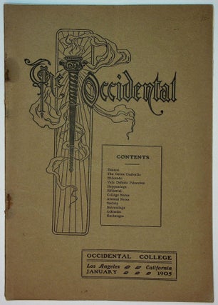Item #71604 THE OCCIDENTAL: Volume XI, Number 4, JANUARY 1905. William M. Walker, Associate...