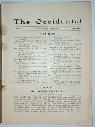 THE OCCIDENTAL: Volume XI, Number 4, JANUARY 1905.