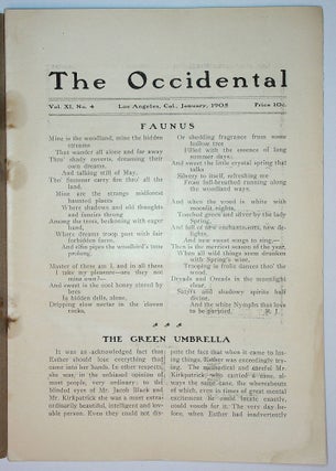 THE OCCIDENTAL: Volume XI, Number 4, JANUARY 1905.