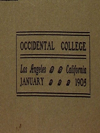 THE OCCIDENTAL: Volume XI, Number 4, JANUARY 1905.