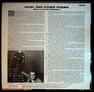 HOWL AND OTHER POEMS READ BY ALLEN GINSBERG -- LP record SIGNED BY GINSBERG.